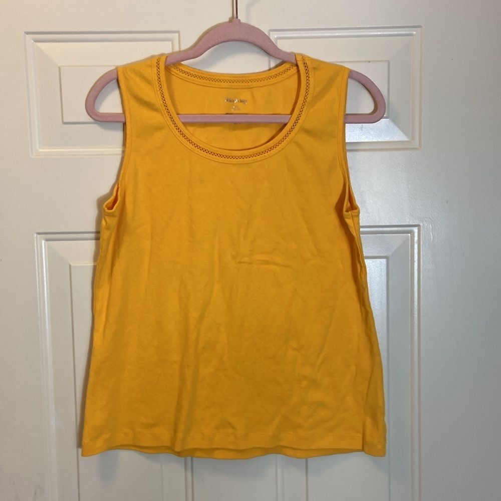 10/$50 White Stag Yellow Sleeveless Top Size L (12-14)